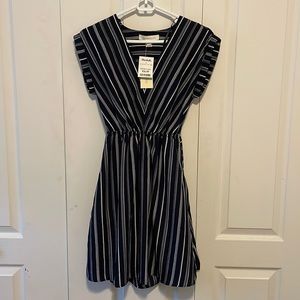 NWT! Navy and White Striped Dress
